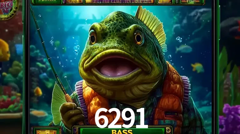 Personagem de peixe pescador do popular jogo de slot com tema de pescaria, uma das emocionantes opções de caça-níqueis para jogar e ganhar no cassino 6291.