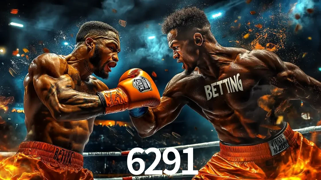 Dois boxeadores em uma luta intensa e explosiva, representando a adrenalina e as oportunidades de apostas em esportes de combate disponíveis na plataforma 6291.